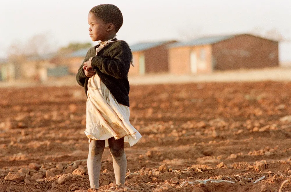 little girl in a white dress