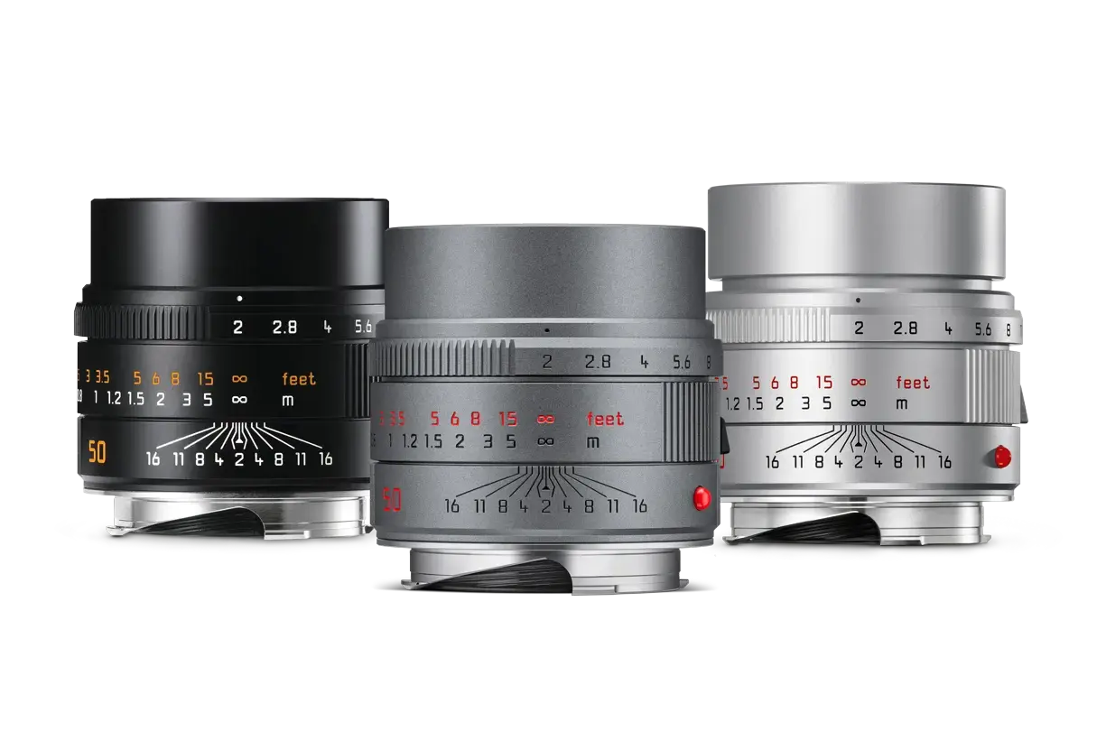 Colour variants of APO-Summicron-M 50 f/2 ASPH.