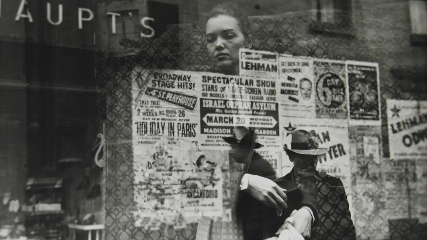 Saul Leiter photo of window with refelctions