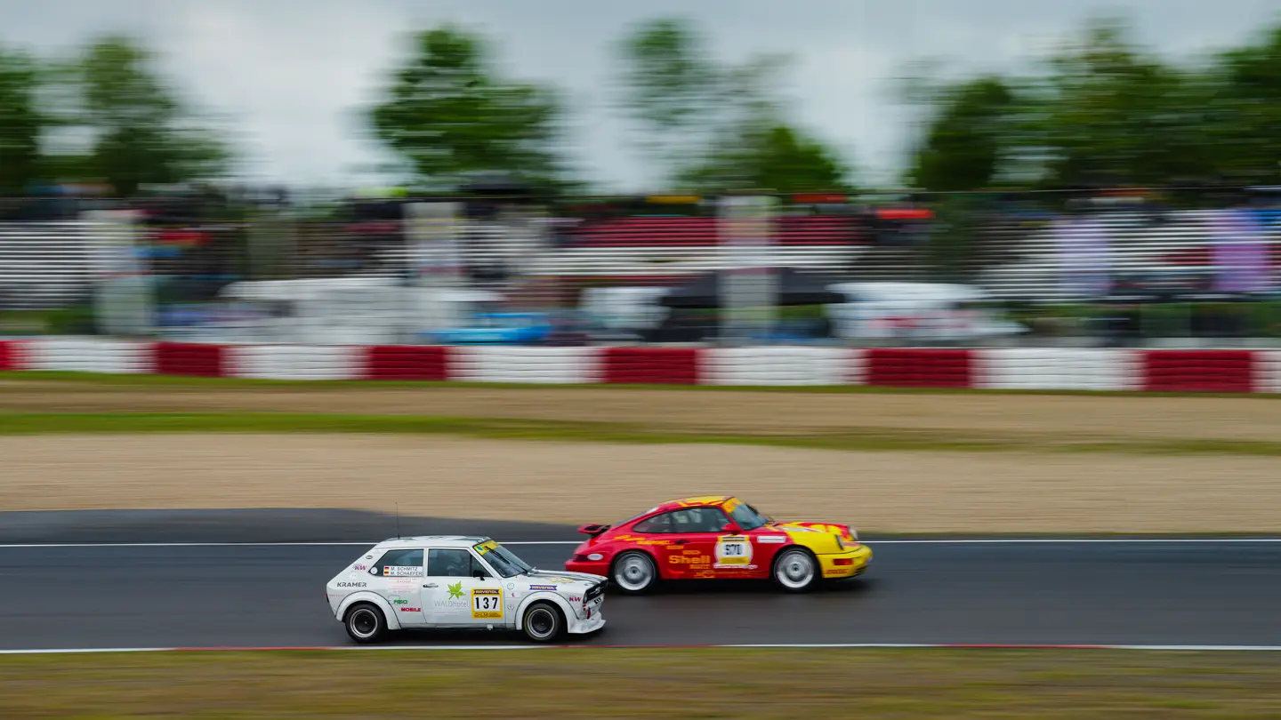Two racing cars on the nürburgring