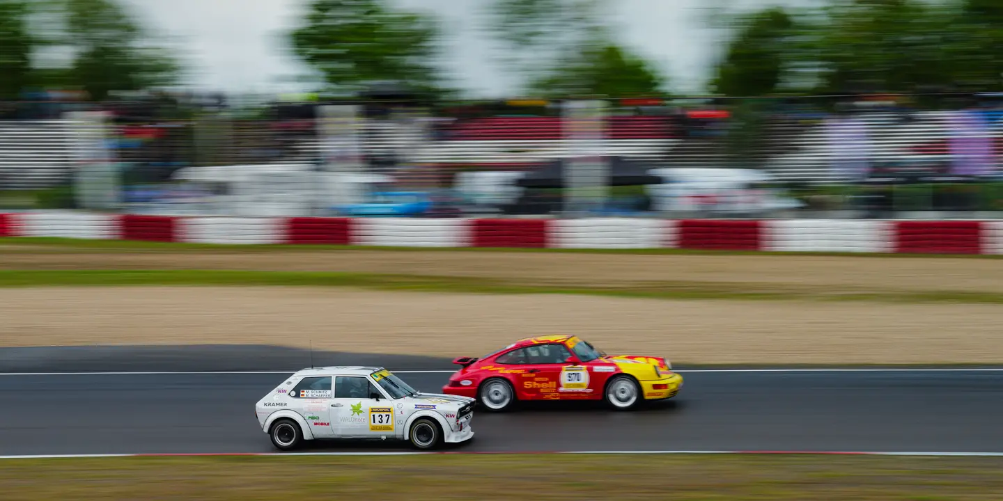 Two racing cars on the nürburgring