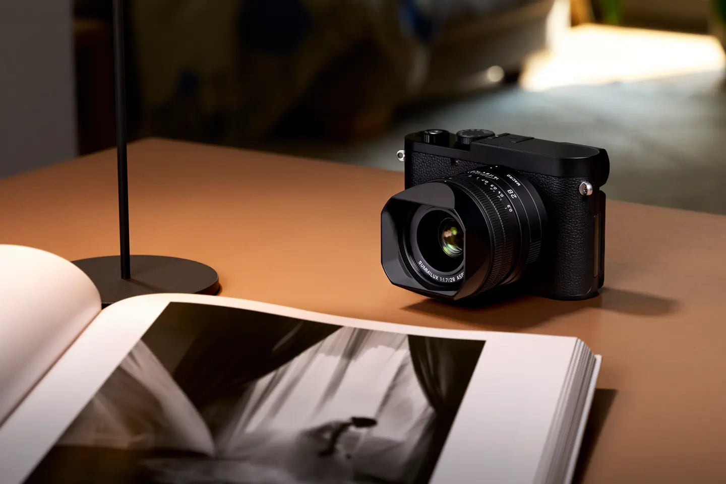 Leica Q3 Monochrom on a table