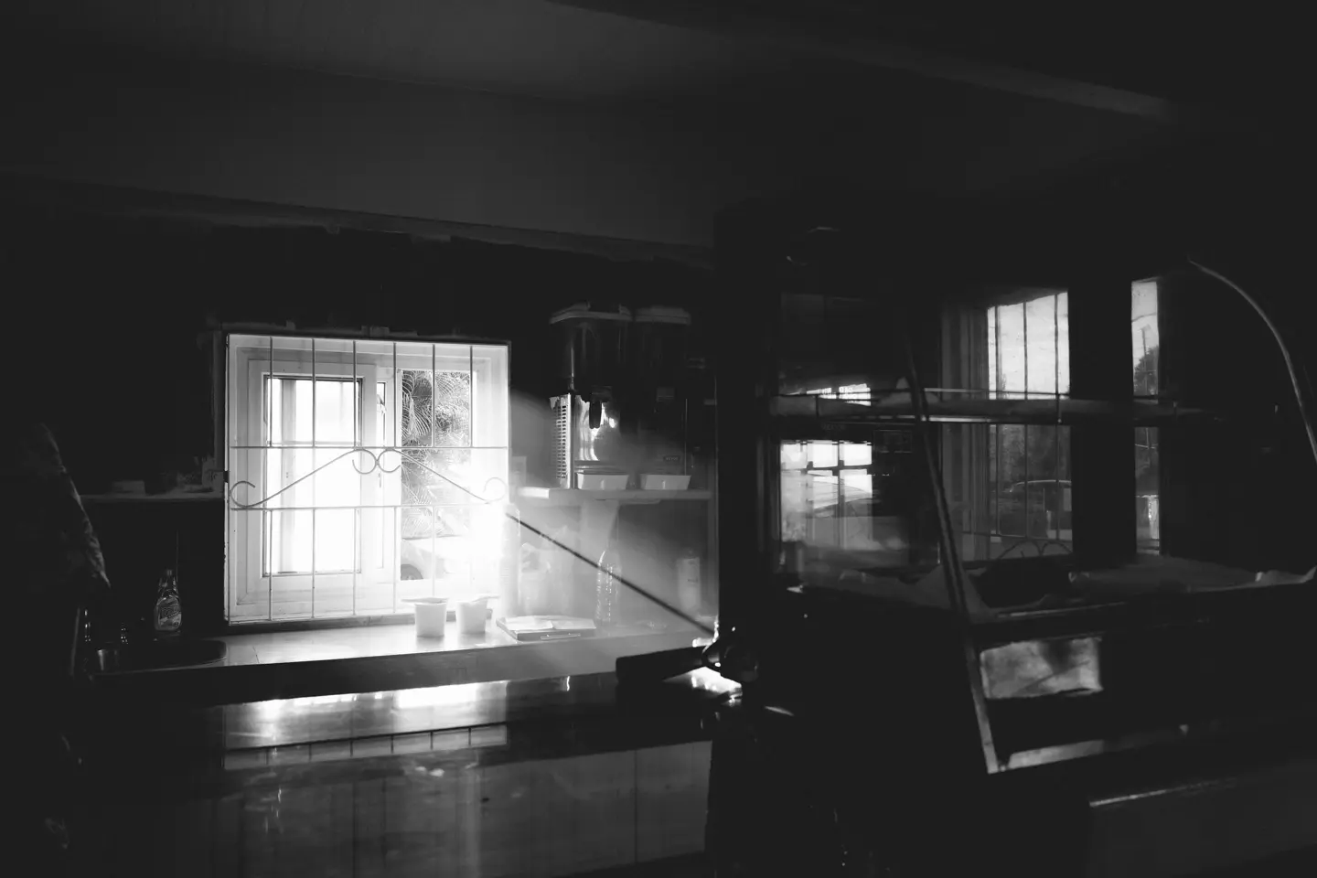Black and white photo off a kitchen by Bet Bettencourt using the Q3 Monochrom
