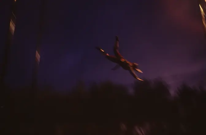 purple jump at night