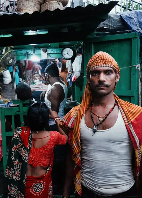 man looking in the camera