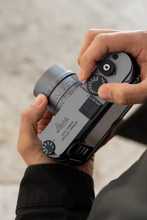 Leica M11-P Metal Gray with APO-Summicron-M 50 Metal Gray in hands