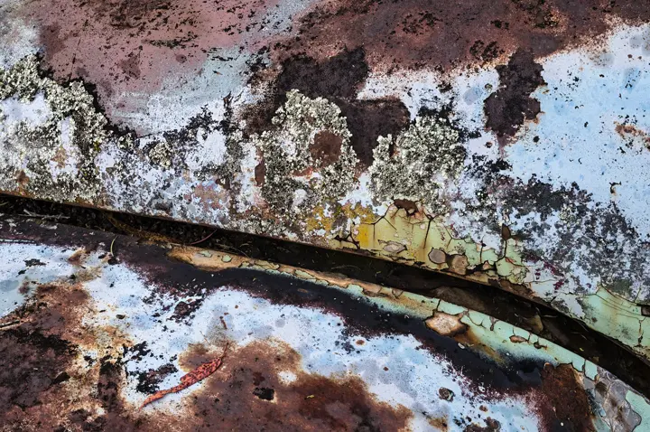 Close up of car rust