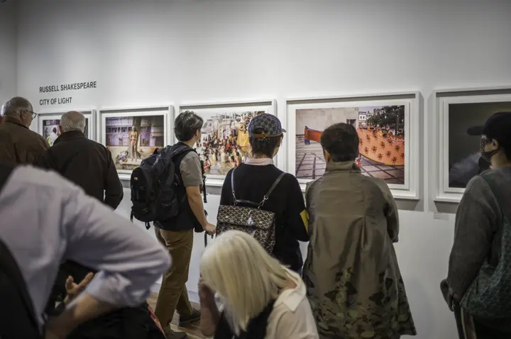 Gallery with people viewing