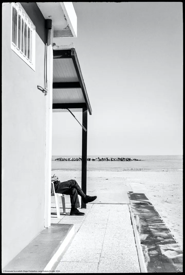 Landscape with sea and a house by Emanuele Scorcelletti