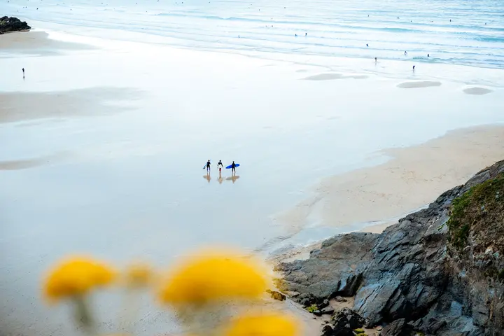Surfers on the beach