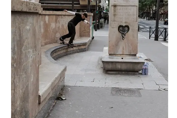 Skater in action in London environment
