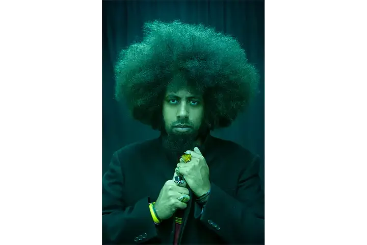 Reggie Watts before leaving Seattle for NYC, 2005