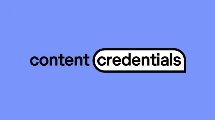 Animation of content credentials logo