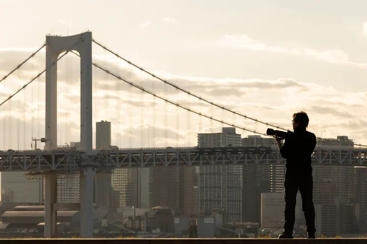 Shooting scene of Akihiko Nagumo
