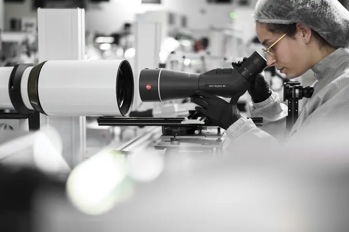 Production of the Leica APO-Televid spotting scope