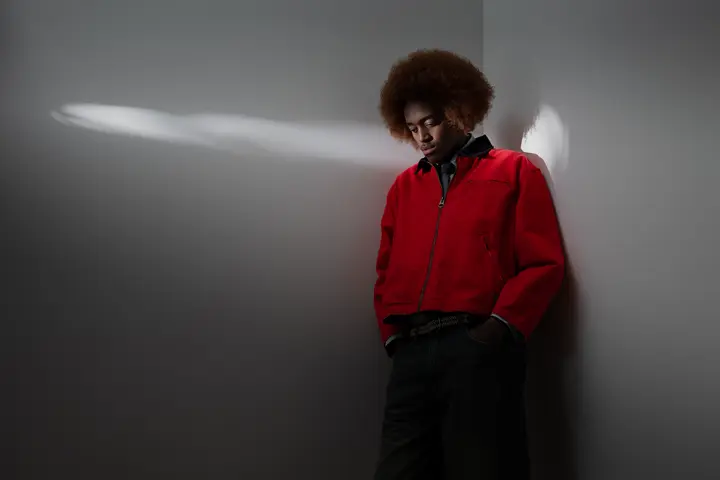 Man with an red pullover