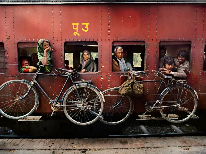 Bikes on a train