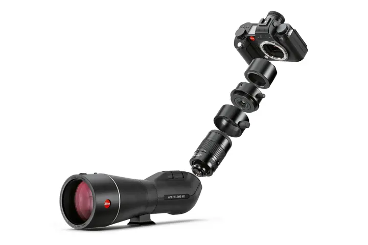 Digiscoping system with Leica SL and Televid