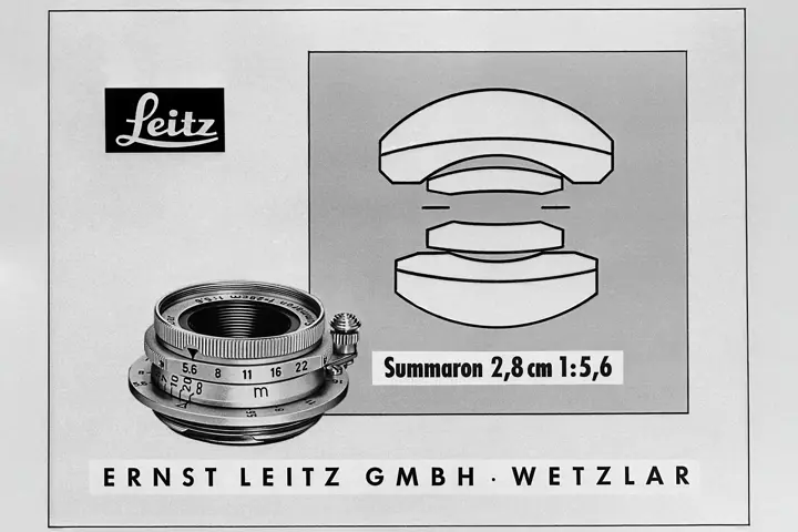 Old advertise of the Summaron lense