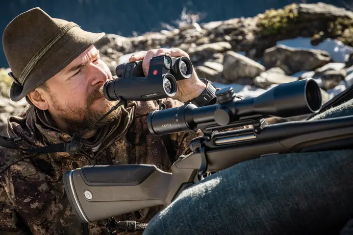 Hunter is looking through his Leica Geovid 32