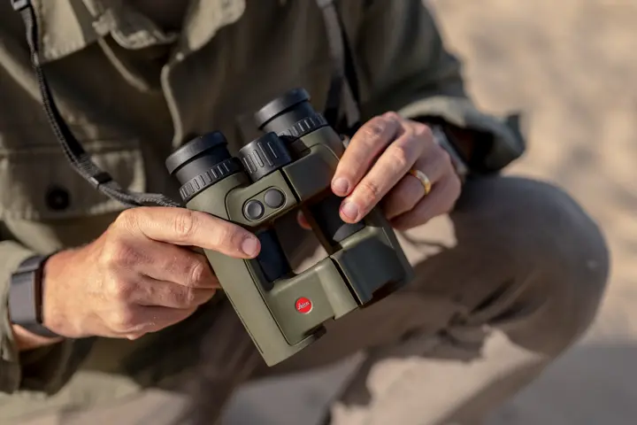 Hunter with his Leica Geovid Pro 10x32 Edition Green