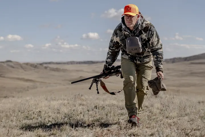A hunter is stalking 