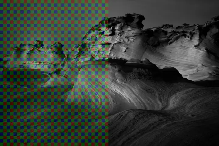 Monochrom mountains landscape 