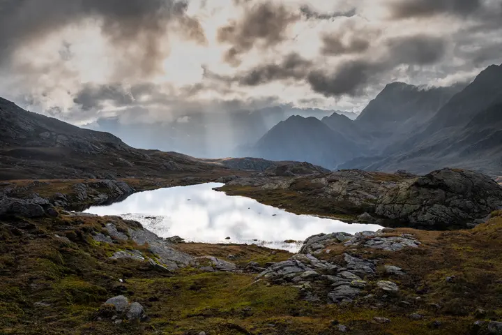 Lake at the top of the mountain