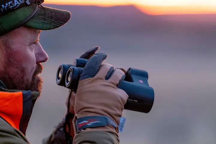 Hunter is looking through his Leica Geovid Pro