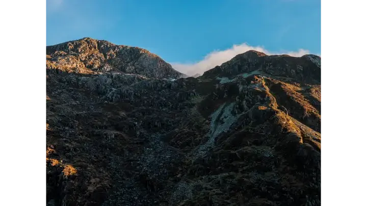 Colour image of a mountain range