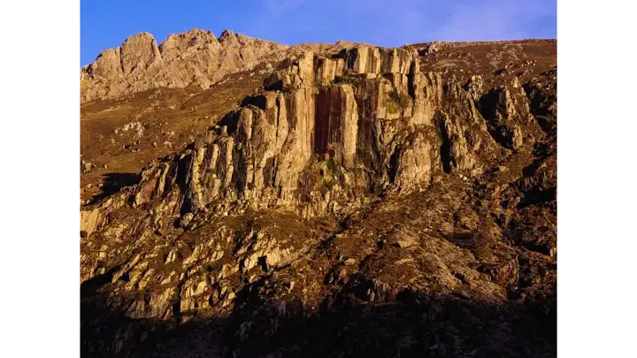 Colour image of a mountain range