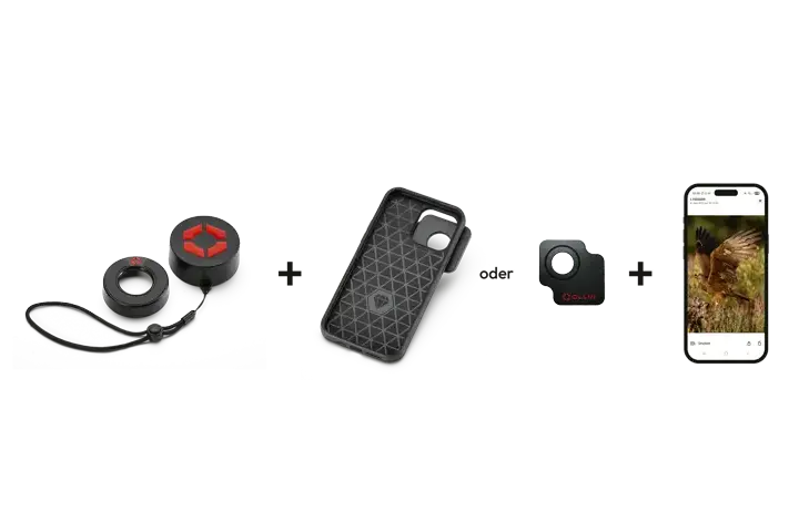 Digiscoping setup with Leica Televid and smartphone