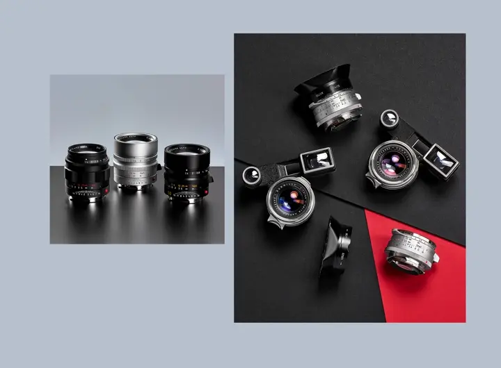 Media grid of different Leica Lenses