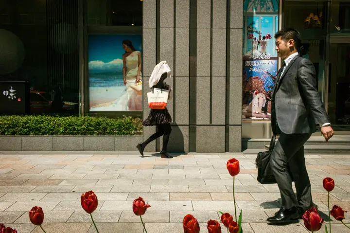 man walking on the street