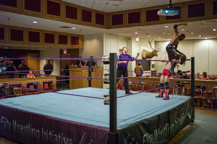 Two men in a boxing ring