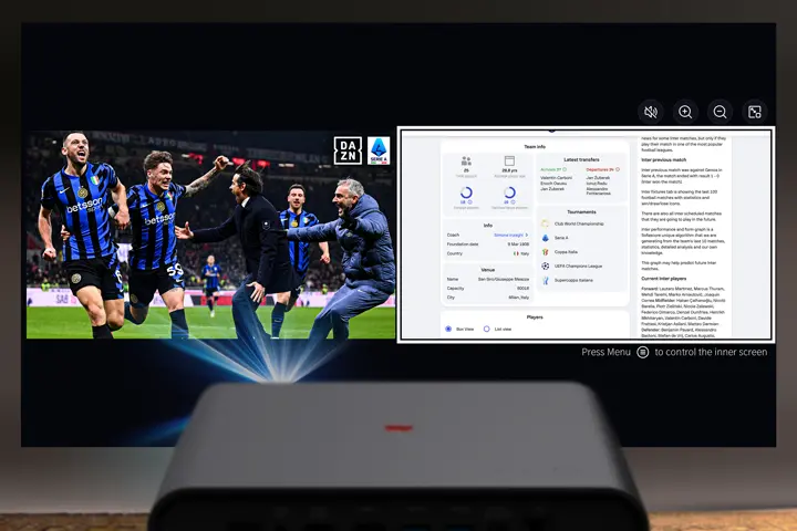 Cine Play1 VIDAA football multi-view