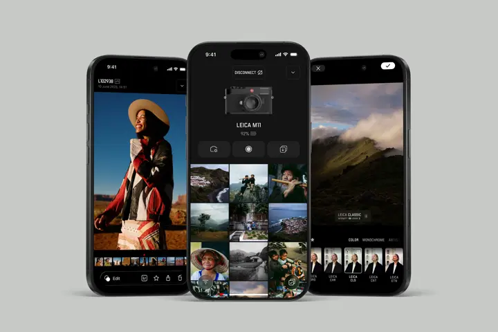 Mockups of Leica FOTOS App