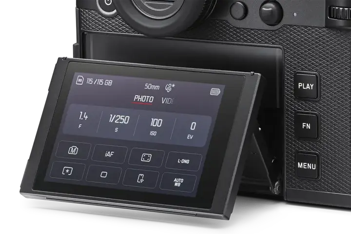 Leica SL3-P display photo settings