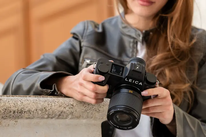 Leica SL3-P with Summilux-SL 50 in hands