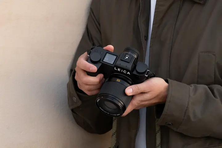 Leica SL3-P with Summilux-SL 50 in hands