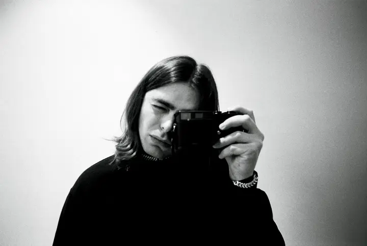 Black and White Self Portrait of Eden Wells with his Leica M6