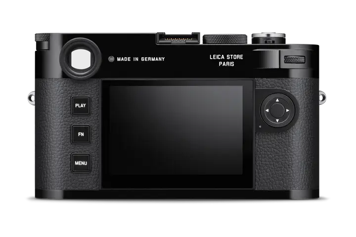 Leica M11 glossy, back, with Leica Store Paris engraving