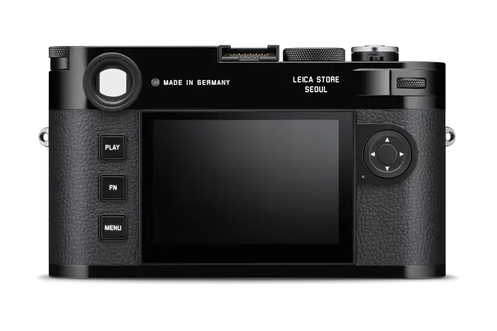 Leica M11 glossy, back, with Leica Store Seoul engraving