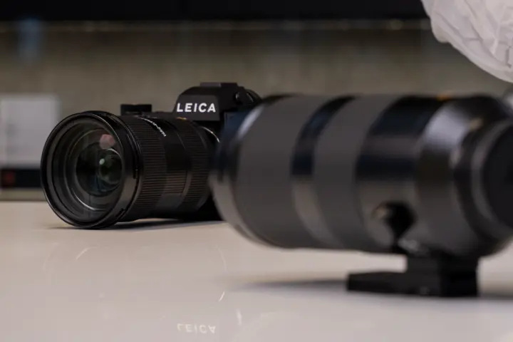 Leica camera and lens showcased as part of the Trade-In and upgrade process.