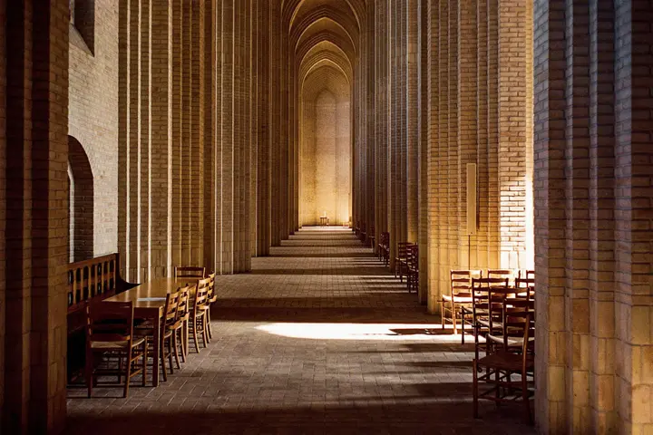 A composition of the inside of a building