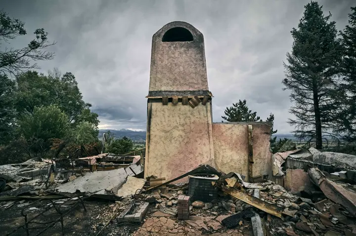 burned out chimney