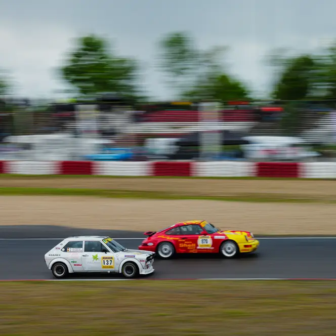 Two racing cars on the nürburgring