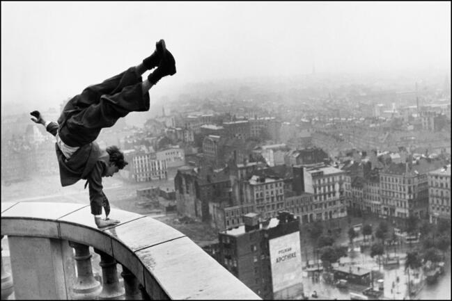 Handstand on the Hamburger Michel