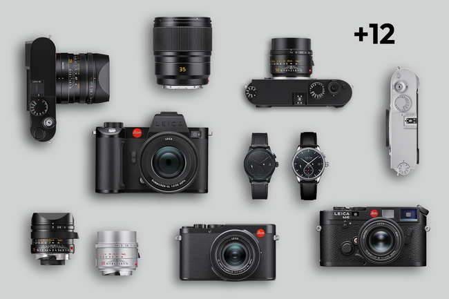 range of cameras, lenses and watches