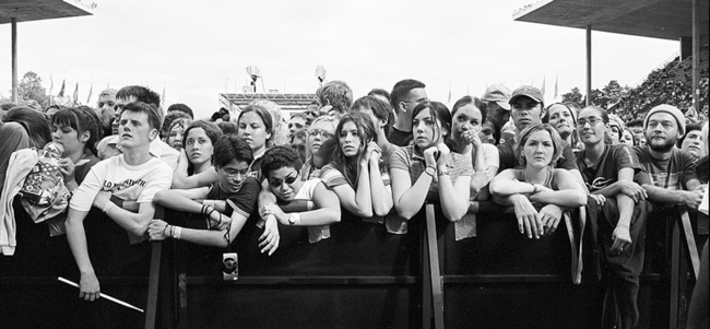 The crowd at Bumbershoot Festival waiting for Modest Mouse, 2002